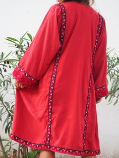 Vintage 1970’s Pakistán hand embroidered red and black Kaftan dress With tiny detailed hand embroidery. In mint condition Size medium would fit size uk 8-12 Black Kaftan Dress, Clothing Exchange, Black Kaftan, Embroidered Kaftan, Padded Hangers, Kaftan Dress, Boots For Sale, 1960s Vintage, Red And Black