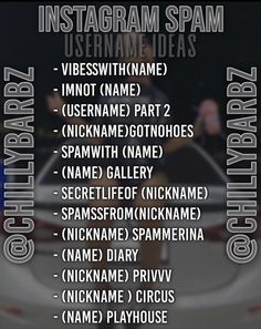 the instagramgram spam usernames