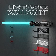 the lightsaber wall mount is designed to look like a star wars light saber