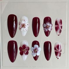 Nail Art Designs 3d Flowers, Simple Nail Stickers, Nails Design 3d Flowers, 3d Nail Art Design, Nails With 3d Designs, Nails Flowers Designs, 3 D Nail Art Design, Gel Flower Nail Designs