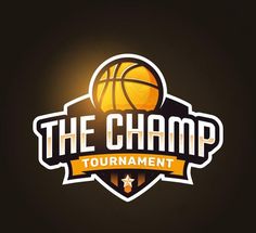 the champ tournament logo on a dark background with an orange basketball ball in the center