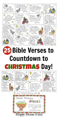 the 25 bible verses to count down to christmas day