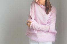 Light pink sweater light pink cardigan knitwear handmade image 4 Cozy Pink Mohair Sweater, Pink Mohair Sweater For Spring, Cardigan Verde, Pink Poncho, Light Pink Cardigan, Light Pink Sweater, Silk Sweater, Light Pink Sweaters, Silk Cardigan