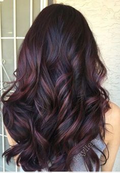 Blackberry Hair, Spring Hair Color Trends, Hair Color Plum, Plum Hair, Wine Hair, Hair Color Burgundy, Spring Hair Color, Red Highlights, Spring Hair