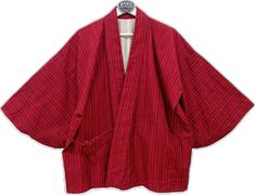 Red Cotton Kimono With Long Sleeves, Red Cotton Long Sleeve Kimono, Red Long Sleeve Cotton Kimono, Traditional Red Cotton Kimono, Traditional Tops With Kimono Sleeves For Spring, Embroidery Japanese, Vintage Flower Pattern, Kimono Pattern, Flower Pattern