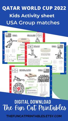 the printable poster for qatar world cup 2012 kids's activity sheet usa group matches