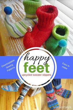 happy feet socks and slippers are featured in this advert for the sock company