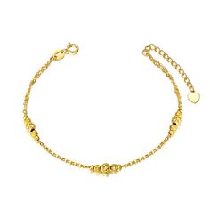 PRICES MAY VARY. Loving Gift for Her - Stylish gold bracelet, it’s the perfect gift for mother, daughter, wife, sister, aunt, niece, best friend, girlfriend or for you. Give her a versatile and gorgeous gift she is certainly to love! Great Material - 18 karat gold is made up of 75% gold and 25% alloy. This type of gold is referred to as 18 karat, 18k gold is usually Handcrafted, and is the most pure form of gold used for rings, bracelets and other wearable jewelry. High-polished, nickel free, hy Wearable Jewelry, Double Chain Bracelet, Aunt Niece, Solid Gold Bracelet, Friend Girlfriend, Pure Form, Loving Gifts, Gold Bracelet For Women, Chain Bracelets