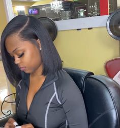 Get Healthy Hair, Natural Hair Bob, Silk Press Hair, Natural Straight Hair, Frontal Wig Hairstyles, Hairstyles Videos