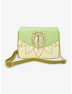 Loungefly Disney The Princess And The Frog Tiana Dress Crossbody Bag Tiana Dress, Embroidered Leaves, Princess And The Frog, Her Universe, Disney Plush, Disney Decor, Disney Bag, The Princess And The Frog