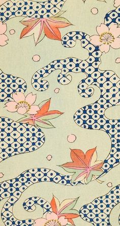 Cocoppa Wallpaper, Japon Illustration, Japanese Textiles, Arte Sketchbook, Japanese Patterns, Japan Design, Print Inspiration, Art And Illustration, Japanese Prints