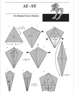 the instructions for how to make an origami kite