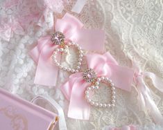 Romantic baby pink satin hair bow , alligator hair clip , rhinestone pearl bow , luxury kawaii pastel princess accessories ♡ bow width approx 7cm ♡ Alligator clip Pink Princess Aesthetic, Princess Accessories, Baby Pink Satin, Pastel Princess, Kawaii Valentine, Valentines Accessories, Satin Hair Bow, Alligator Hair Clip, Soft Pink Theme