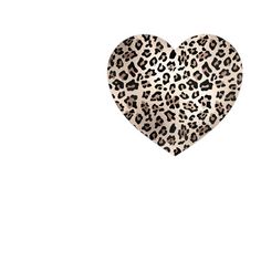 a heart shaped animal print on a white background