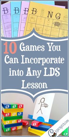 the words games you can incorporated into any kids's lesson