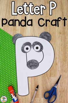 the letter p is for panda craft with scissors