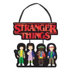 AMSCAN CA Halloween Stranger Things Hanging Sign, 6 x 6 Inches 192937080245 Stranger Things Paper Plates, Stranger Things Door Tags, Stranger Things Birthday Party Games, Pixel Gift, Stranger Things Party, Stranger Things Wall, Eleven Mike, Christmas Balloon Decorations, Paper Party Decorations