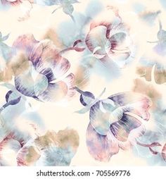 an abstract floral background with pink and blue flowers