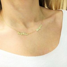 Hey, I found this really awesome Etsy listing at https://www.etsy.com/listing/723832616/14k-two-names-necklace-multiple-names Yellow Gold Necklaces With Names For Anniversary, Gold Necklaces With Names For Anniversary, Gold Name Necklaces For Anniversary, Silver Nameplate Necklace Stamped 14k, 14k Gold Name Necklaces For Weddings, Gold Pendant Necklaces With Names, Yellow Gold Nameplate Jewelry With Names, Personalized Sterling Silver Gold Jewelry, Gold Pendant Necklace With Names