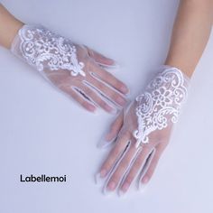 One size fits most Ideal for wedding/party/races/church It is handmade product and every hat is well inspected before shipment,no return accepted.But please do contact us if you have any problems on your order.Thanks for your supports. White Fingerless Bridal Accessories, White Embroidered Bridal Accessories For Party, Short Gloves, Formal Gloves, Wedding Gloves, Bridal Gloves, Derby Party, Evening Formal, Womens Gloves