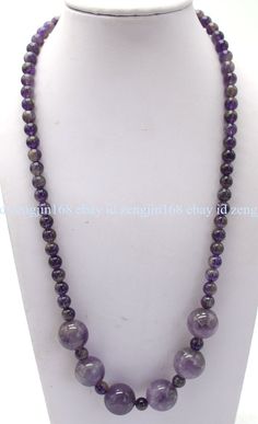 Genuine 6mm & 14mm Natural Purple Amethyst Round Gems Beads Necklace 18" AAA++ Item Description: size(Approx): 6mm 14mm Quantity: 1 Pcs length: 18" Color: -- Clasp: -- &&&&: Sale the items does not include box. Payment Policy&Shipping Policy We accept PayPal Please pay within 24 hours If no payment or contact is made with in 7 days item will be relisted. Thank YouPlease make sure the "Ship To" address you input in Paypal is correct.Items are shipped within 1-2 business days.Combine shipping: Bid Interesting Jewelry, The Ship, Beads Necklace, Fashion Jewelry Necklaces, Purple Amethyst, Air Mail, Amazing Jewelry, Fashion Watches, Jewelry Necklace Pendant