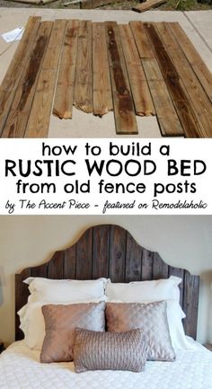 how to build a rustic wood bed from old fence posts