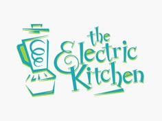 the electric kitchen logo is blue and green