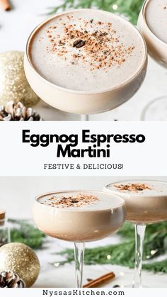 eggnog espresso martini with festive and delicious