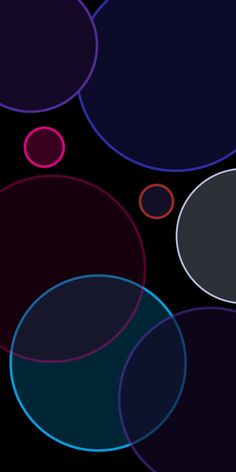 an abstract background with circles in blue, purple and red colors on a black background