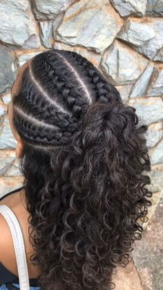 Curly Braided Hairstyles, Curly Hair Braids, Mixed Curly Hair, Cute Curly Hairstyles, Natural Curls Hairstyles