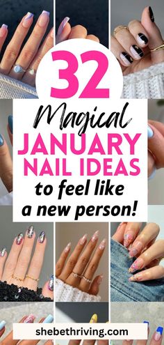 32 Magical January Nail Ideas (to feel like a new person!) January Nail Ideas, January Nails Ideas, January Nail, January Nail Designs, New Years Nail Designs, January Nails, Nails Done, New Nail, Winter Nail Designs