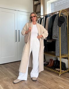 Women's Linen-Blend Pull-On Pant curated on LTK White Linen Pants Winter, White Linen Pants Fall Outfit, Cream Lounge Pants Outfit, Sweater With Linen Pants, Linen Pants In Winter, Fall Linen Pants Outfit, Winter Linen Outfit, Linen Winter Outfits, Linen Wide Leg Pants Outfits