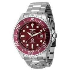 This incredible Invicta watch from the Pro Diver collection offers an exact Automatic movement, with an incredible steel case. The face displays a red, metal dial protected by our proprietary Mineral Crystal. The design is completed by a steel, band. This timepiece can resist water for up to 100 m. Plunge into any horizon using the steadfast guidance of the Invicta Pro Diver. Stylishly classic, internal workings are forged with variations of bold movements. Built with confident prowess, the fortitude with which these timepieces function makes the Pro Diver the quintessential in performance.Since its inception in La Chaux-de-Fonds, Switzerland in 1837, a commitment to excellence and innovation has been at the heart of every collection created by Invicta. Here at Invicta Stores, we offer the Red Automatic Chronograph Watch With Round Dial, Red Automatic Watches With Round Dial, Red Automatic Watch With Round Dial, Modern Red Watches With Metal Dial, Red Modern Chronograph Watch With Metal Dial, Red Analog Display Watches, Red Chronograph Watch With Metal Dial, Invicta Watches Pro Diver, Invicta Pro Diver