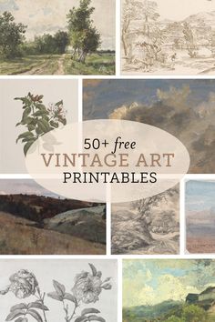 the top 50 free vintage art printables