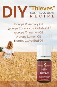 Theives Oil Recipe, Thieves Essential Oil Recipe, Thieves Oil Recipe, Diy Thieves, Eo Blends, Young Living Thieves, Hippie Crafts, Thieves Oil, Roller Blends