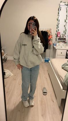 Fall Outfits Women School, Cold Outfits For School, Comfy Outfit Ideas, Cold Weather Clothing, Outfit College, Comfy Outfit, Casual School Outfits, Basic Fits