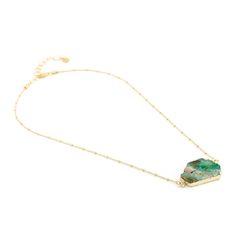 The Aria Necklace is our most charming necklace yet. Chrysoprase energy heals the heart of depression and anxiety ― it is no accident that's where this raw stone necklace lays on the chest! 100% natural Chrysoprase stone 18" chain + 2" extender * Due to the one-of-a-kind nature of the medium, stone's appearance may vary slightly in shape or color. The Aria Collection Aria NecklaceAria BraceletAria StudsAria RingAria SetAria Jumpsuit Raw Stone Necklace, Luxe Jewelry, Boho Luxe, The Medium, Necklace Necklace, Ear Piercing, Raw Stone, Stone Necklace, Layered Necklaces