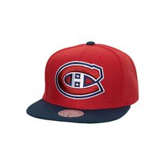 Add an essential piece of Montreal Canadiens gear to any look with this Core Team Ground 2.0 hat from Mitchell & Ness. It features striking graphics and a bold design. The snapback closure makes this Montreal Canadiens hat fit perfectly with any outfit.Add an essential piece of Montreal Canadiens gear to any look with this Core Team Ground 2.0 hat from Mitchell & Ness. It features striking graphics and a bold design. The snapback closure makes this Montreal Canadiens hat fit perfectly with any o Red Collegiate Hat For Streetwear, Red Flat Bill Sports Hat, Red Six-panel Baseball Cap For Sports Events, Red Snapback Hat For Sports With Flat Bill, Red Snapback Hat For Sports With Curved Brim, Sporty Red Hat For Fan Merchandise, Red Sporty Fan Merchandise Hat, Red Sporty Hats For Fan Merchandise, Red Snapback Hat For Sports