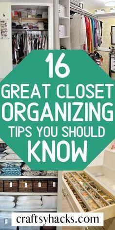 an organized closet with lots of clothes and other items in it, including boxes and drawers