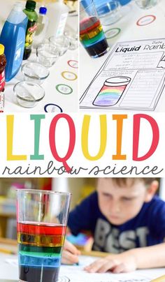 liquid rainbow science for kids is an easy way to learn how to use it in the classroom