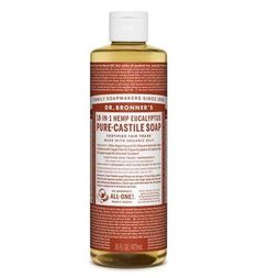 Completely biodegradable and vegetable-based, Dr. Bronner's Castile Liquid Soap has been called the "Swiss-army knife" of cleaning - usable for just about any cleaning task. These simple, ecologically formulated soaps are gentle enough for washing body, face or hair, but also powerful enough for tasks like dishwashing, mopping, laundry and even pest control. All soaps are certified organic under the USDA National Organic Program. All soaps are also certified Fair Trade. Packaged in 100% post-con Dr Bronners, Pure Castile Soap, Liquid Castile Soap, Palm Kernel Oil, Organic Olive Oil, Castile Soap, Kevin Murphy, Eucalyptus Oil, Mario Badescu