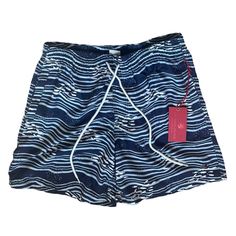 Shorts Are Lined New With Tag Smoke Free Home Navy Short Length Swim Trunks, Blue Short Leg Swimwear For Summer, Blue Short-leg Swimwear For Summer, Navy Bottoms For Pool And Summer, Blue Relaxed Fit Bottoms For Pool, Navy Short Bottoms For Beach Season, White Short Length Pool Bottoms, Navy Casual Short Swimwear, Casual Fitted Shorts For Pool