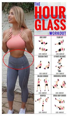 the hour glass workout dvd is shown with instructions for how to do it and where to use