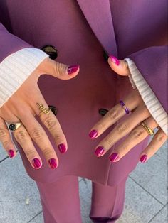 Classy Short Nails, Short Summer Nails, Multicolored Nails, Manicure Inspiration, Happy Nails, Get Ready For Summer