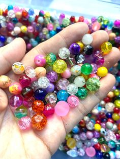 "FREE gift with every order!  Mixed glass bead soup 6mm-12mm. Great for jewelry makings, beginners or gift for her.  . Material: glass  .size: 8mm-12mm, mainly from 8mm-10mm, hole size is 1mm+ .randomly mixed .package size: 30g bag about 2\"x3\", include about 50+beads; 60g bag about 3\"x3\", includes about 100+ beads. We sell by weight.  this is my new Etsy store. I'm a 5 star seller with 5K sales, please check out my 1st Etsy store at: www.etsy.com/shop/XSTPeach    $35+ free shipping. Disclaim Round Spacer Beads For Gifts, Handmade Round Beads For Gift Making, Handmade Beads For Gift Making, Assorted Round Beads For Crafts And Gifts, Assorted Round Beads For Crafting, Assorted Spacer Beads For Gifts, Multicolor Round Beads For Gifts, Mixed Large Beads For Gifts, Colorful Large Beads For Gifts