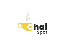 the logo for chai spot, a coffee shop that serves hot drinks and snacks