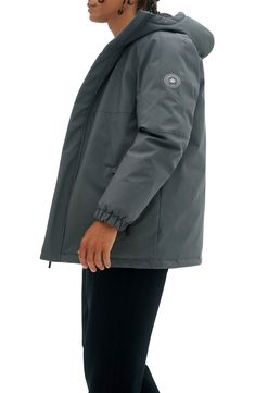 A warm insulated coat that is fitted with a hood and zipper pockets, with a shell that will shield you from conditions up to -15°C/5°F. 32" Length (size M) Attached hood Long sleeves Zipper front Dual zipper pockets Solid Woven Fully lined Shell: 100% polyester; lining: 100% synthetic filling Machine wash, line dry Imported Model stats: 6'1" height, 32" waist. Model is wearing size M. Gray Hooded Weatherproof Outerwear, Gray Weatherproof Hooded Outerwear, Gray Parka With Detachable Hood For Cold Weather, Solid Windbreaker With Detachable Hood For Cold Weather, Solid Color Windbreaker With Detachable Hood For Cold Weather, Gray Outerwear With Adjustable Hood For Cold Weather, Gray Outdoor Parka With Double-lined Hood, Outdoor Gray Parka With Double-lined Hood, Functional Parka With Double-lined Hood