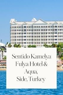 the hotel is next to the beach and has a sign that says, sento kameya fiji hotel & aqua side turkey