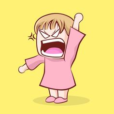 Angry Animation, Angry Character, Angry Cute, Face Animation, Cute Girl Cartoon, Vector Face, Girl Animation