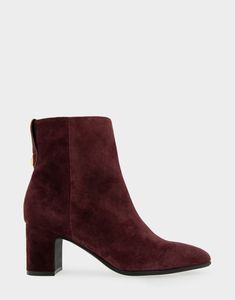 Magnus Ankle Boots With Heel Tab For Work, Workwear Ankle Boots With Heel Tab, Heeled Boots With Heel Tab For Fall Workwear, Fall Heeled Boots With Heel Tab For Work, Purple Ankle Heeled Boots For Fall, Fall Purple Ankle Heeled Boots, Formal Fall Booties With Sculpted Heel, Burgundy Boots For Office Use In Fall, Burgundy Boots For Office Wear In Fall